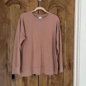 Jax & Lennon Ladies Terry Crew Neck Sweater — sweatshirt — Blush Medium